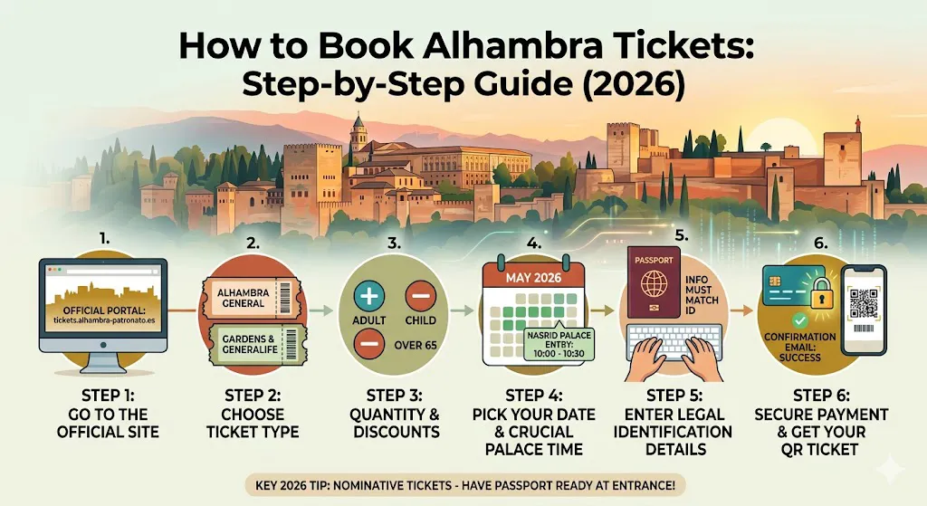 How to Book Alhambra Tickets Step-by-Step Guide (2026)