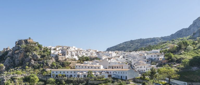 The white village of Zuheros perched on its rock in Córdoba province
